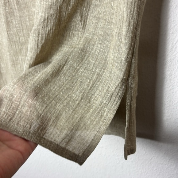 Lafayette 148 New York Linen Tank Top Back Button Closure size 4 - Picture 5 of 7